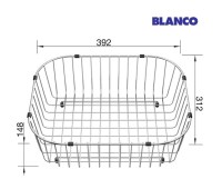 MEDIDAS CESTA PARA VAJILLA INOX BLANCO